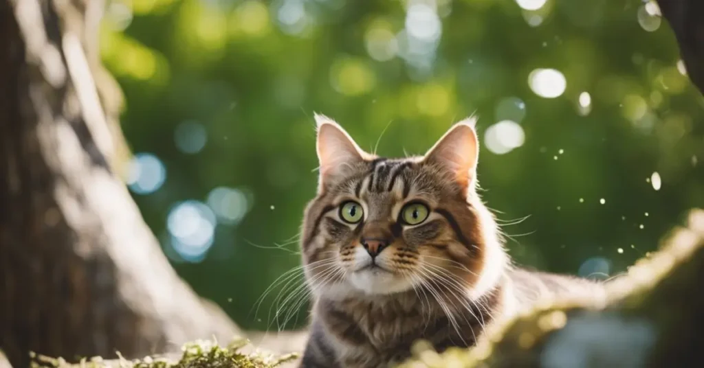 cat in the forest