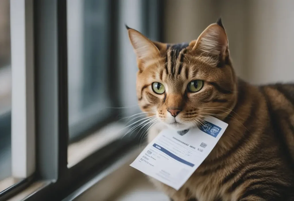 cat with a letter