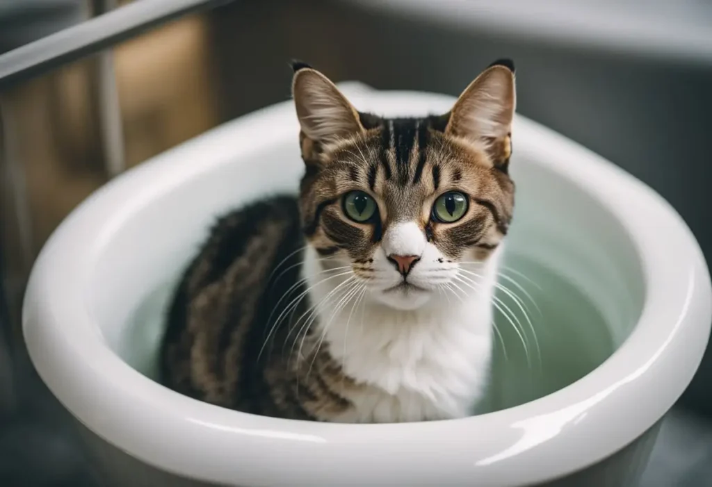 Cat in a bucket